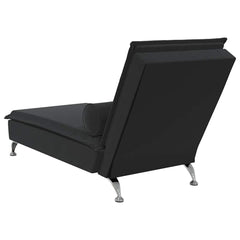 Massage Chaise Lounge with Neck Roll, Velvet