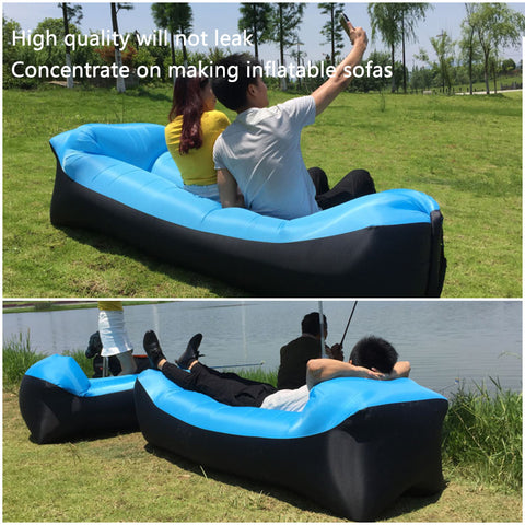 Camping Air Folding Lunch Break Net Celebrity Inflatable Mattress Lazy Sofa Recliner Single Portable Outdoor
