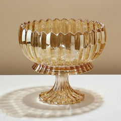 Light Luxury Dried Fruit Snack Plate Creative Glass Fruit Plate Decoration