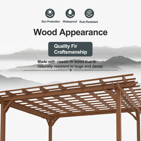 Wooden Patio Pergola Gazebo