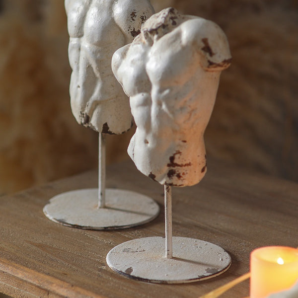 Creative Half-body Sculpture Plaster Figurine Home Decor
