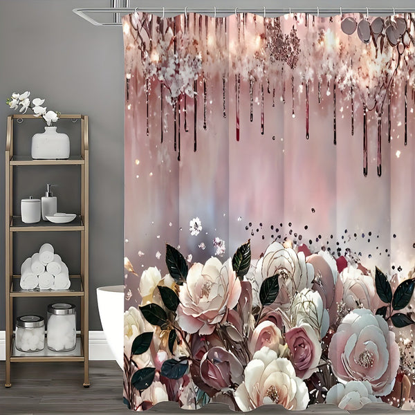 Art Flower Shower Curtain Home