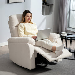 Recliner Chair, Wide Swivel Rocker Chair, Overstuffed Single Sofa