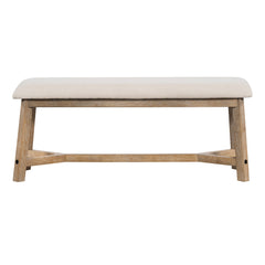 6-piece Retro Farmhouse Style Dining Set, Rectangular Table And 4 Upholstered Chairs and Bench