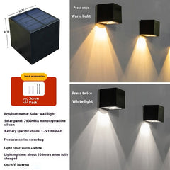 Outdoor Household Square Solar Atmosphere Wall Lamp