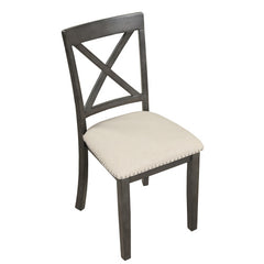 Orisfur. 5 Pieces Dining Table Solid Wood