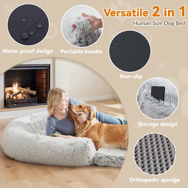 Large Dogs Foldable Plush Washable Dog Bed