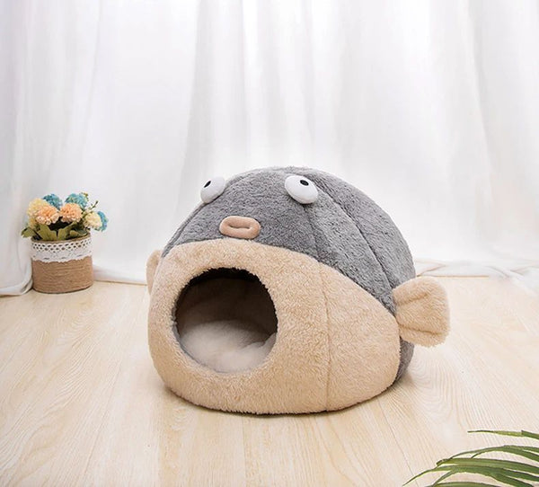 Cute Animal Cat Accessory Furniture Balloonfish-shaped House