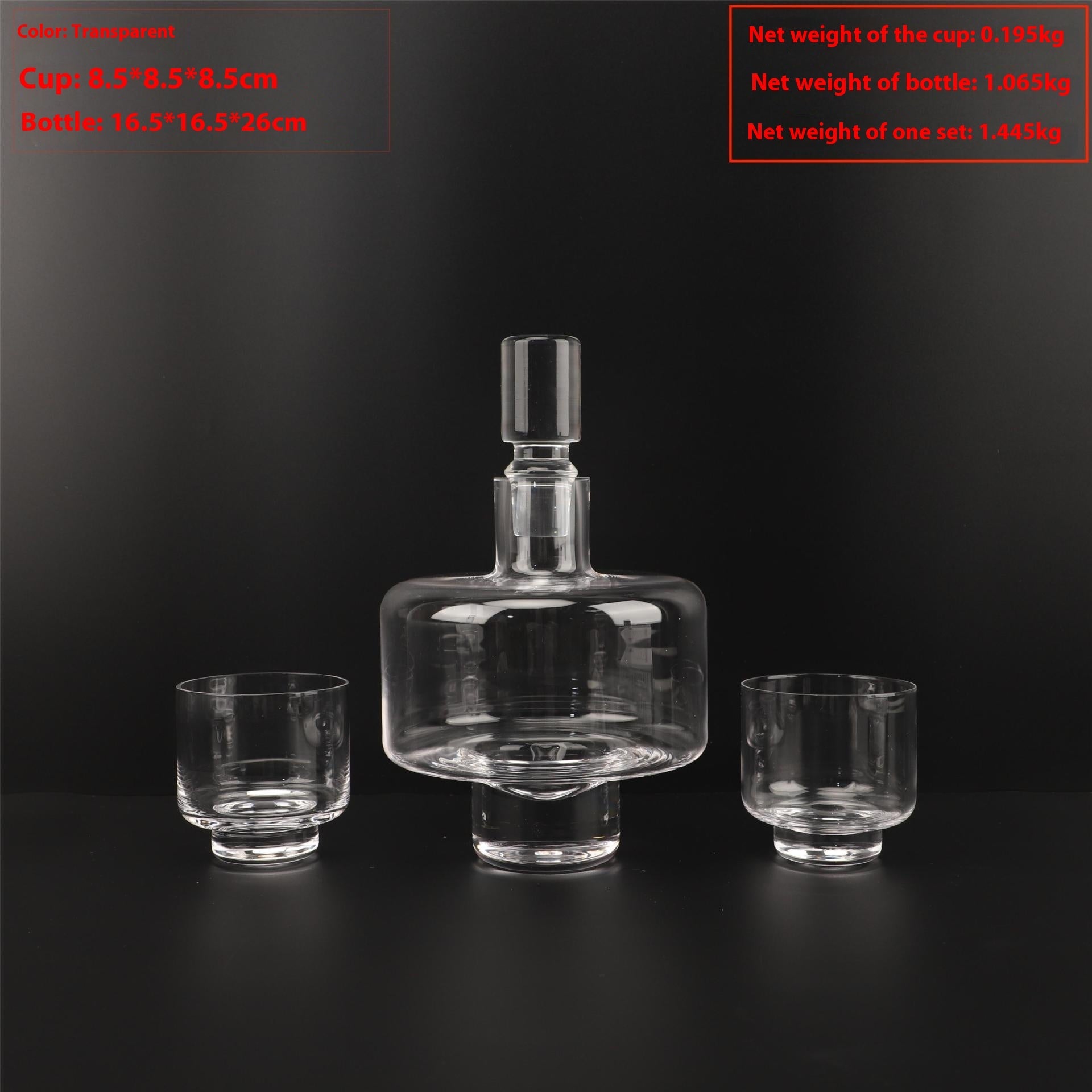 Modern Light Luxury Glass Wine Decanter Cold Water Bottle Decoration Living Room Coffee Table