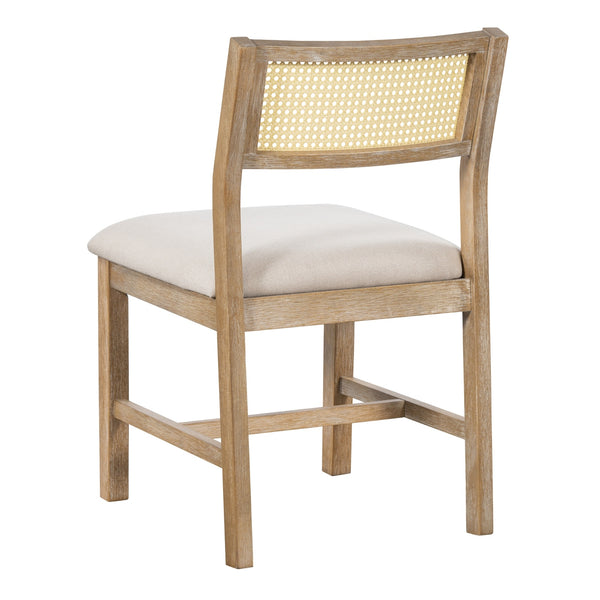 6-piece Retro Farmhouse Style Dining Set, Rectangular Table And 4 Upholstered Chairs and Bench