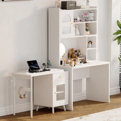 Computer or Gaming Desk With 90 Degree Rotating Desktop
