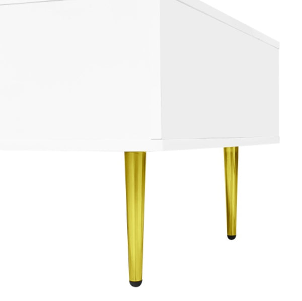 White High-gloss Coffee Table, Modern And Simple
