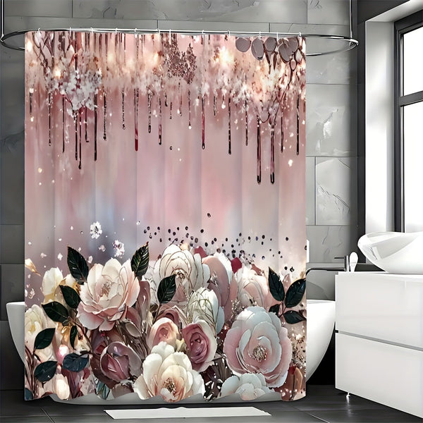 Art Flower Shower Curtain Home