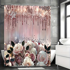 Art Flower Shower Curtain Home