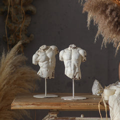 Creative Half-body Sculpture Plaster Figurine Home Decor