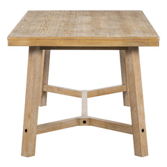 6-piece Retro Farmhouse Style Dining Set, Rectangular Table And 4 Upholstered Chairs and Bench