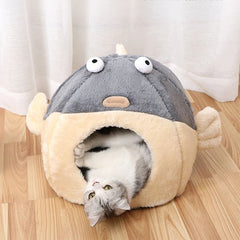 Cute Animal Cat Accessory Furniture Balloonfish-shaped House