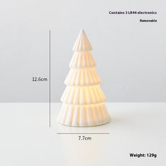 Ceramic Christmas Tree Desktop Decoration Luminous Christmas Small House Christmas Snowman
