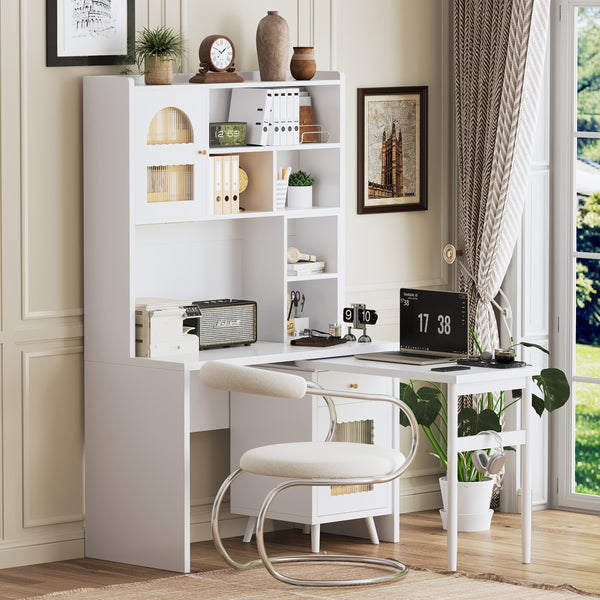 Computer or Gaming Desk With 90 Degree Rotating Desktop
