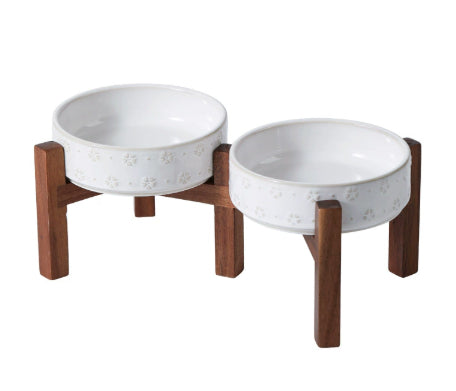 Ceramic Elevated Anti-spill Food and Water Cat & Dog Bowl