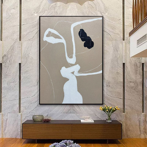 Handmade Oil Painting Canvas Wall Art Decoration Modern Minimalist Abstract For Home Living Room Dining Room Decor Rolled Frameless Unstretched Painting