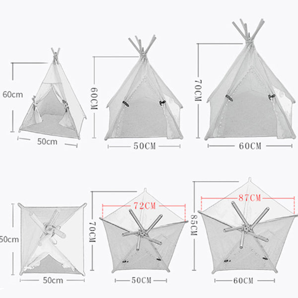 Portable Pet Teepee Tent for Dog & Cat