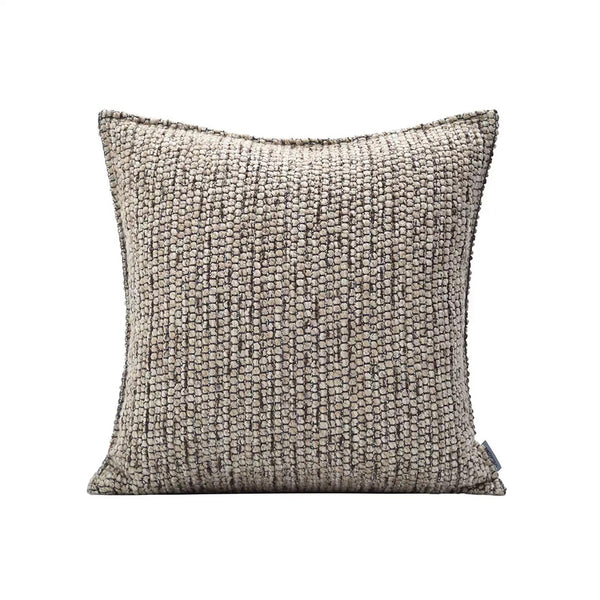Brown Khaki Luxury Linen Cotton Blend Decorative Pillow Cover