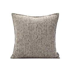 Brown Khaki Luxury Linen Cotton Blend Decorative Pillow Cover