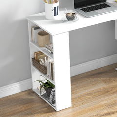 Home Office Desk L Shaped Corner Computer Desk With Storage Shelves