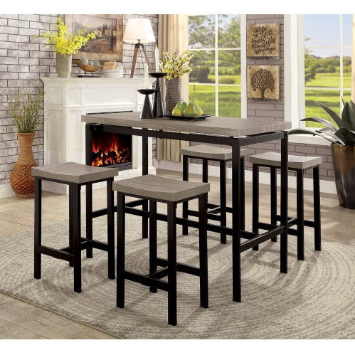 Sturdy Metal PVC Plastic Top Dining Room Furniture