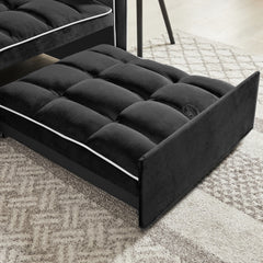 Three-in  One Sofa Bed Chair Folding Sofa Bed Adjustable Back Into A Sofa Recliner Single Bed  Modern Chair Bed Berth Black