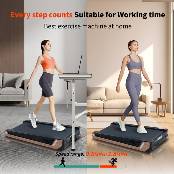 8 Incline Walking Pad Treadmill  Portable Compact Treadmills Under Desk Treadmill,  Incline Treadmills For Home Office, Upright Stand, 2.55HP Portable Treadmill With 220 Lbs Capacity LED Display.