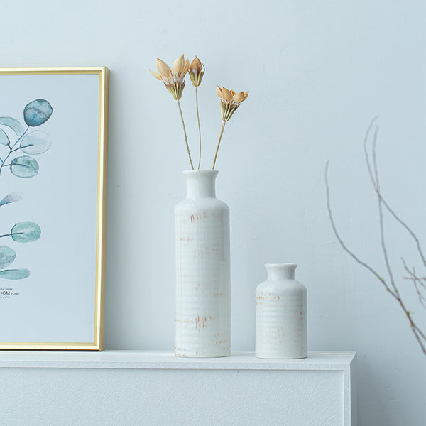 Simple Style Retro Ice-cracking Ceramic Small-mouth Vase