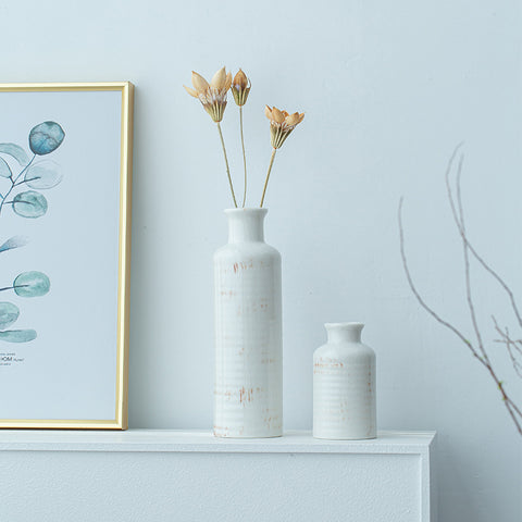 Simple Style Retro Ice-cracking Ceramic Small-mouth Vase