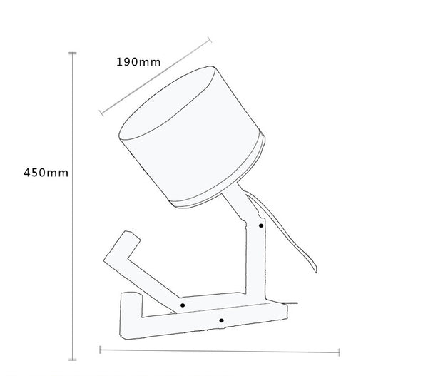 Creative Small Machine Humanoid Wooden Table Lamp Fashion Design Home Decor