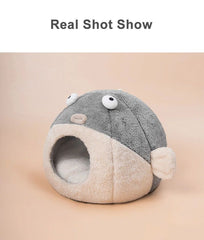 Cute Animal Cat Accessory Furniture Balloonfish-shaped House