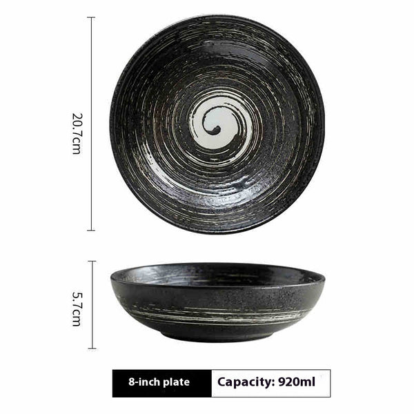 Japanese round ceramic plate