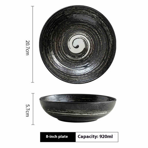 Japanese round ceramic plate