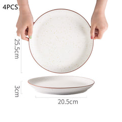 Japanese Simple Ceramic Plate Tableware