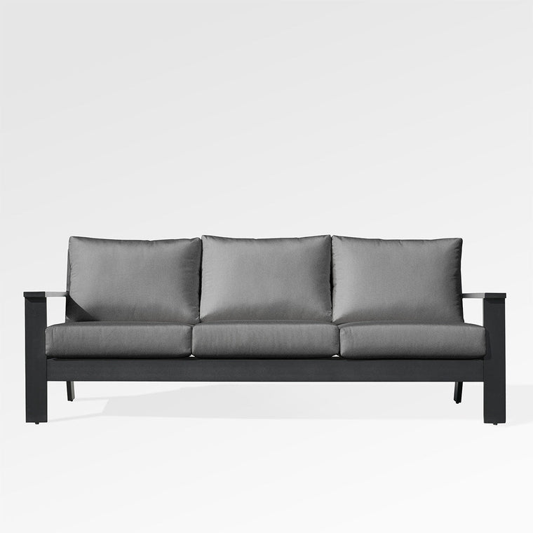 Magnolia Black Aluminum Sofa with Sunbrella® Cushions