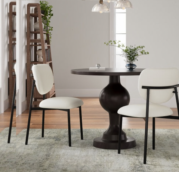 Upholstered Dining Chairs With Metal Legs