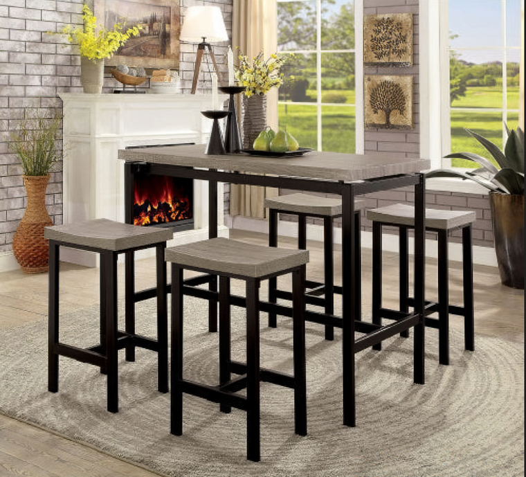 Sturdy Metal PVC Plastic Top Dining Room Furniture