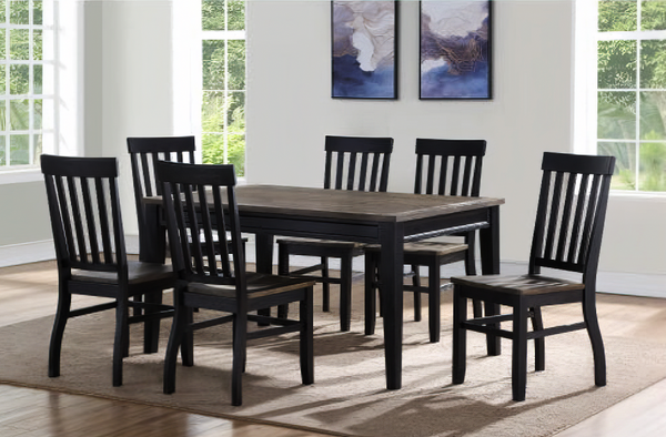 Farmhouse Style 7pc Dining Set - Two-Tone Finish