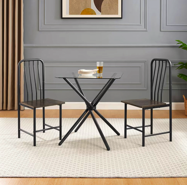Square Glass Tempered Dining Table