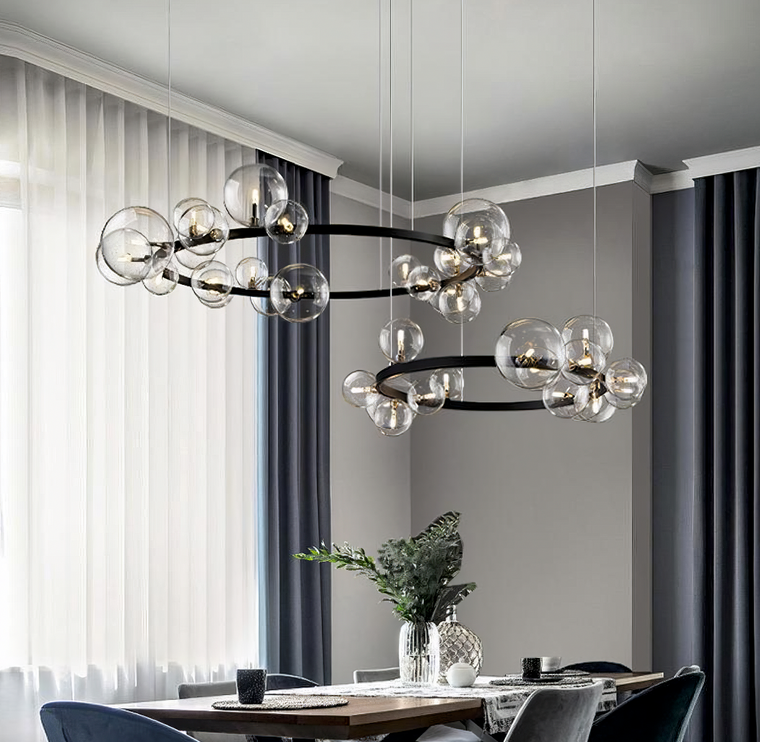 Bedroom Light Dining Room Glass Ball Chandelier