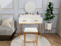 Makeup Vanity Table With Storage Drawers And Organizer