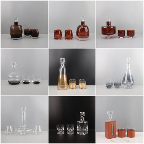 Modern Light Luxury Glass Wine Decanter Cold Water Bottle Decoration Living Room Coffee Table