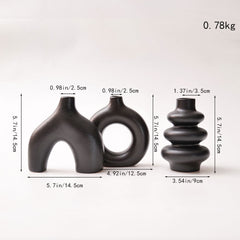 Nordic Creative Origami Vase Ins Style Dining Table Floriculture Living Room Decoration Hallway TV Wine Cabinet White Ceramic Vase