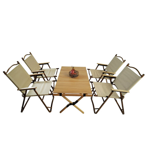 Multi FunctionFoldable DiningSet1 Table  4 Chairs  Indoor Outdoor Use