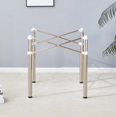 Table Legs Only - Minimalist Silver Stainless Steel Folding Table Frame